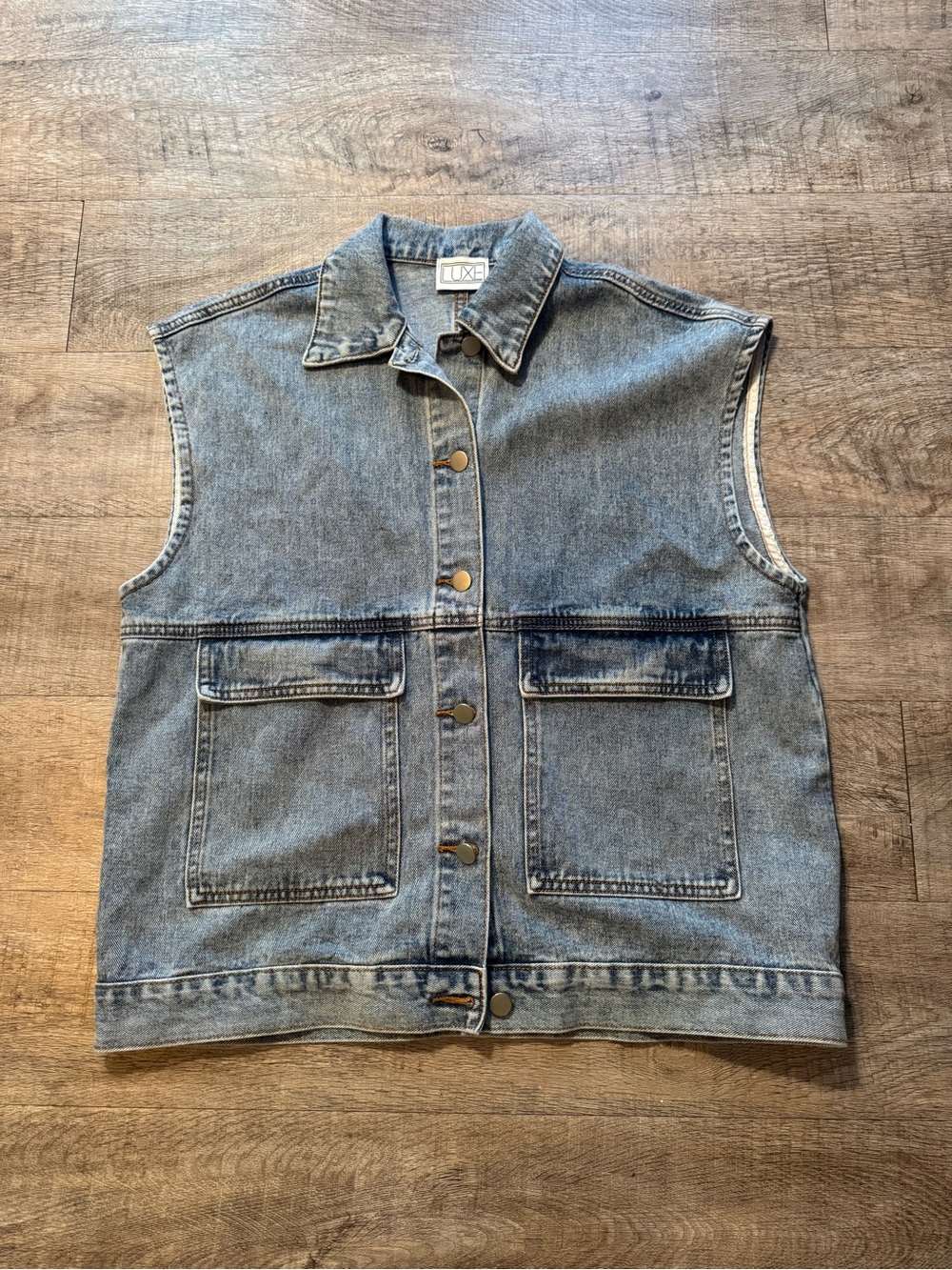 Luxe Light Blue Denim Vest